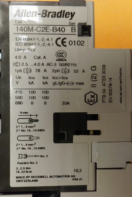 USED Allen-Bradley 140M-C2E-B40 SER B WITH 100-C09D10
