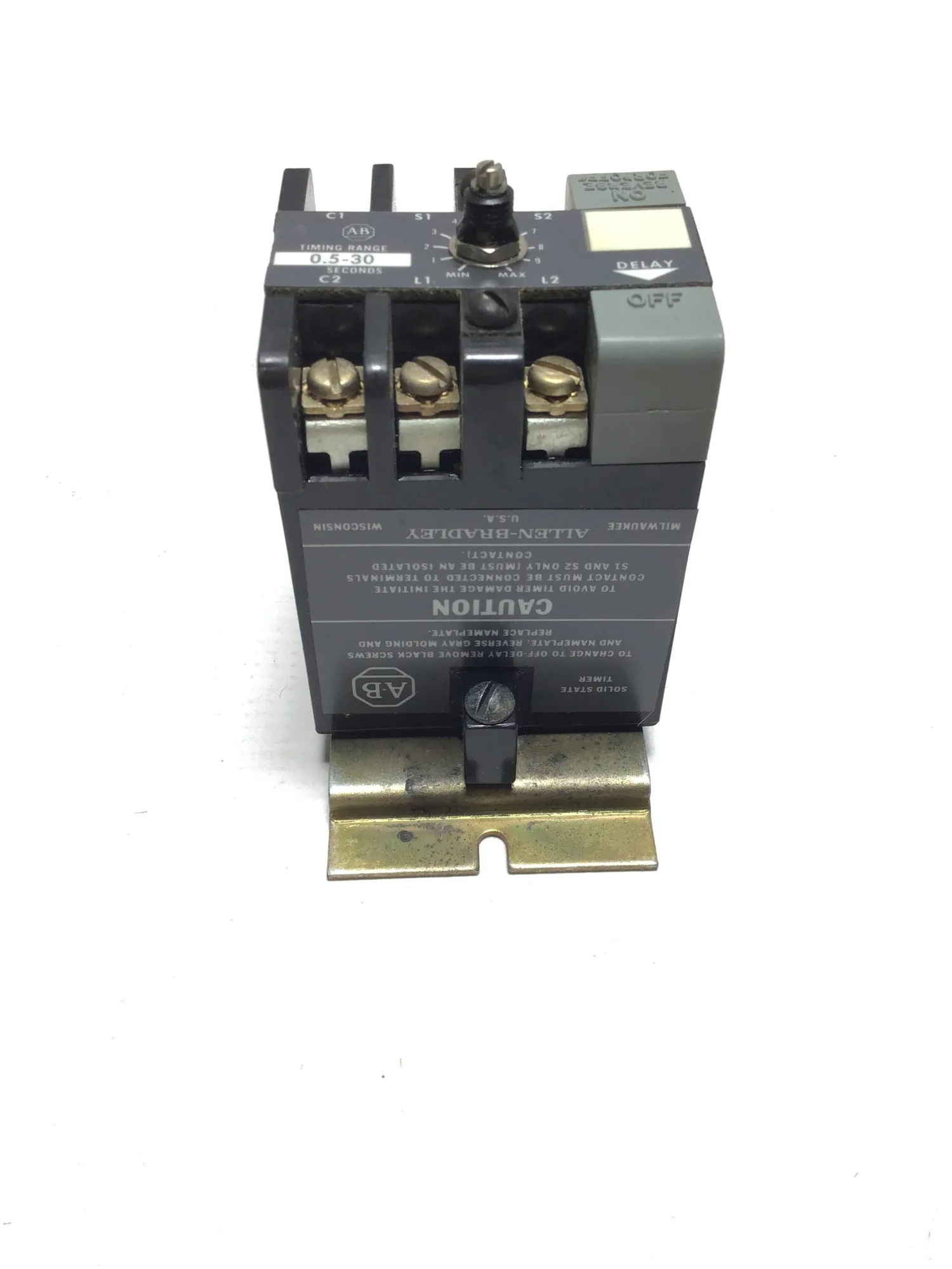 Allen-Bradley 852S-NSB Solid State Timing Relay 0.5-30 Sec Line 110-120V 50/60Hz
