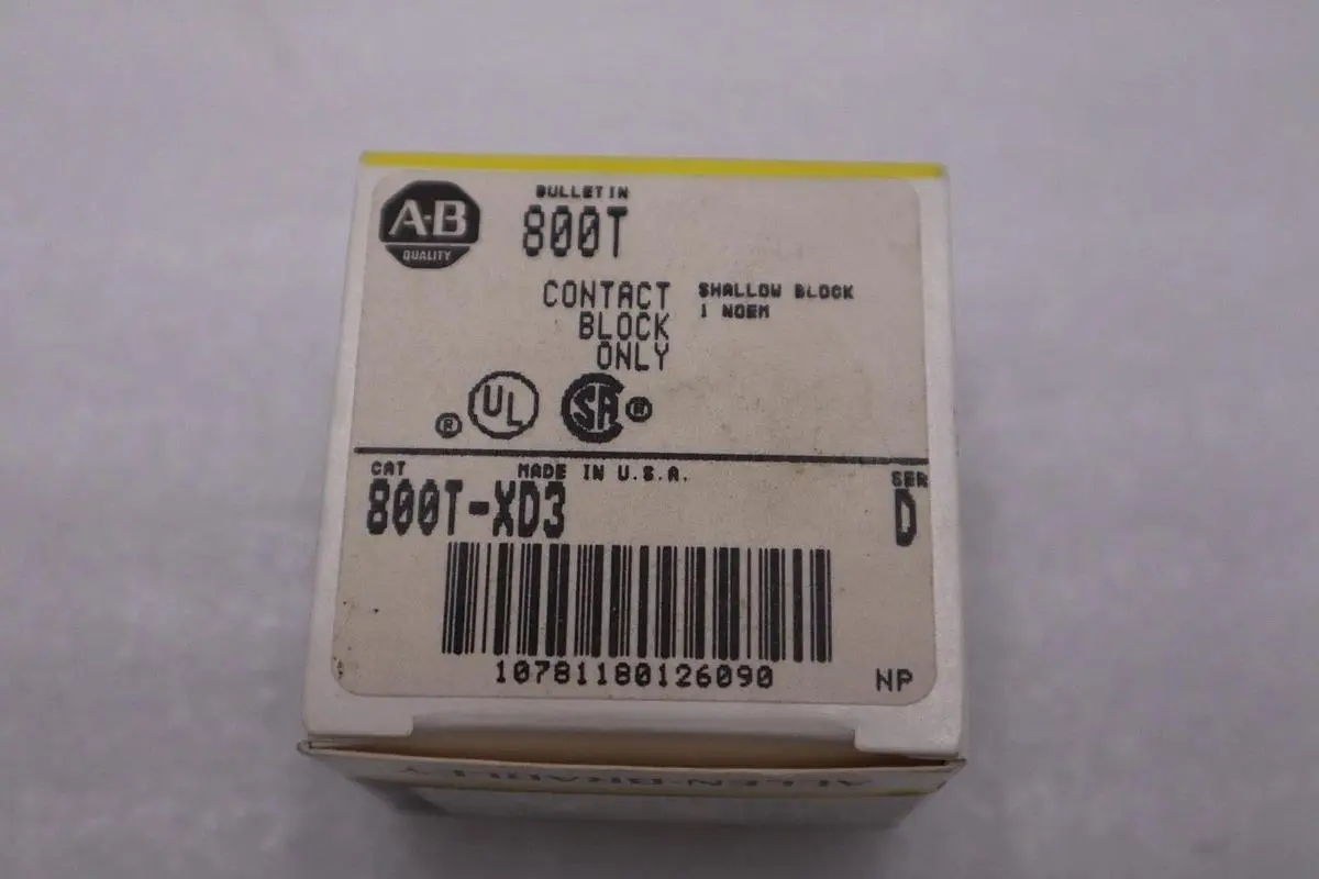 NEW Allen Bradley 800T-XD3 Contact Block 800TXD3 Series D AB STOCK H1489A
