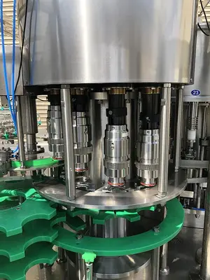 USED 2017 ZHANG J IAGANG, BEIJING CHINA TRI-BLOCK 40 VALVE BOTTLE RINSER, FILLER, CAPPER