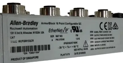 USED ALLEN BRADLEY 1732E-16CFGM12QCR I/O ARMOUR BLOCK SER. A