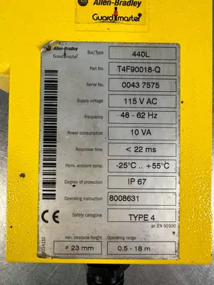 Used Allen Bradley 440L-T4F90018-Q Sensors | Palmetto Automation #1149694