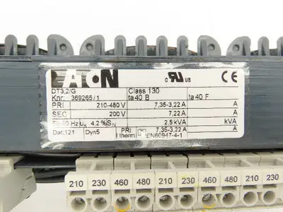 Eaton DT3,2/G Industrial Control Transformer PRI 210-480V SEC 200V 2,5kVA