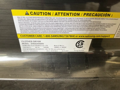 Used SAMSUNG DVE52A5500V Dryers Michigan US | Miedema Asset Management Group #1413853