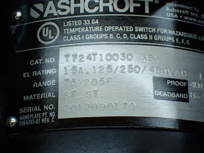 New | in-Stock ASHCROFT T724T10030 XBX Temperature Controls Ohio US | HGR 24 #896784