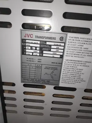 USED JVC ELECTRIC INC. DH3-30C-46CB