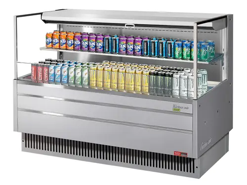 Turbo Air TOM-60L-UF-S-2S-N 58 3/4" Horizontal Open Air Cooler w/ (2) Levels, 115v