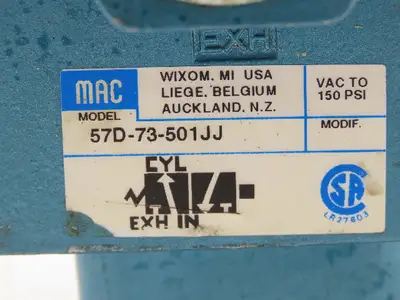 Mac 57D-73-501JJ Pneumatic Solenoid Valve 3/2 Pos 1" NPT 24VDC  250B-501JJ
