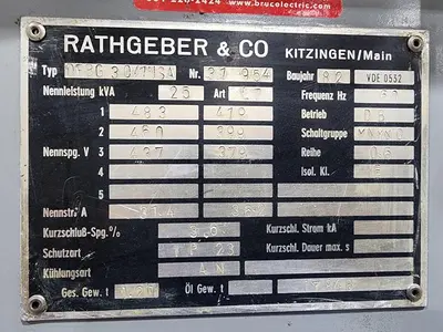 USED RATHGEBER & CO DFBG 301711S