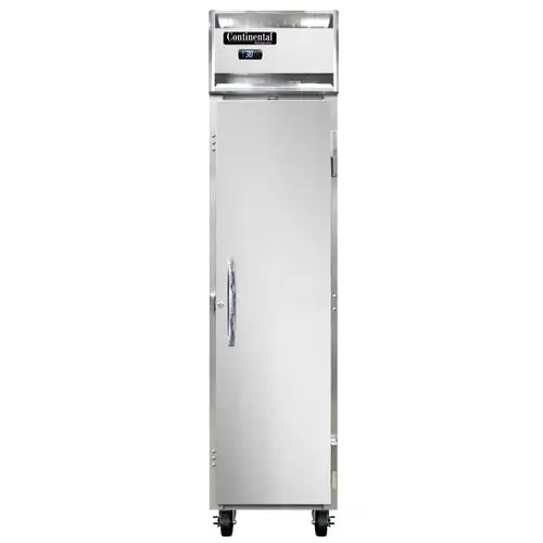 Continental 1RSEN 17 3/4" One Section Reach In Refrigerator, (1) Right Hinge Solid Door, 115v