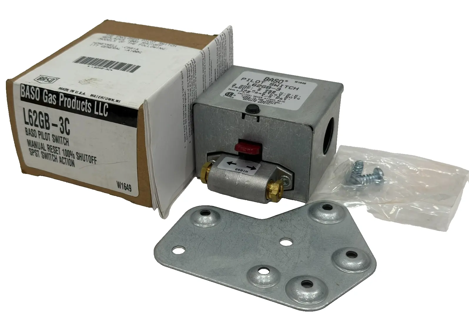 NEW BASO GAS PRODUCTS L62GB-3C PILOT SWITCH L62GB3C