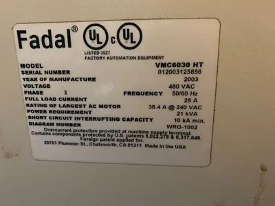 Used 2003 FADAL VMC-6030HT Vertical Machining Centers Washington US | [EZ] EZ Systems #1287151