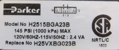 NEW PARKER H2515BGA23B PNEUMATIC VALVE