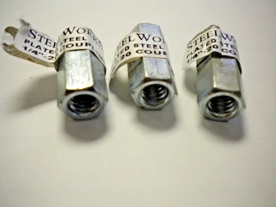 USED STEEL WORKS PLATED STEEL - COUPLING NUTS