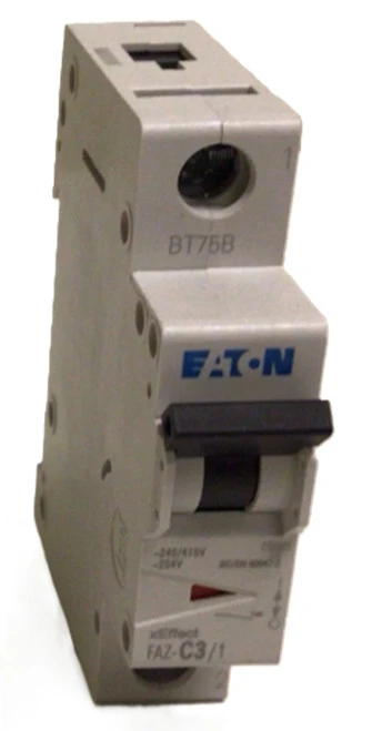 Moeller Eaton FAZ-C3/1-SP 167255 Circuit Breaker, 1-Pole, 3A, C Curve [New]