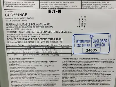NEW EATON CDG221NGB