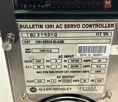 USED ALLEN-BRADLEY 1391-DES15-DI-AQB