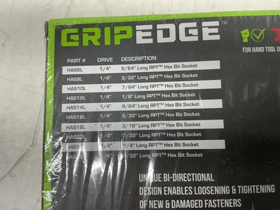 GripEdge Hex Bits - 5/64-9/32m long