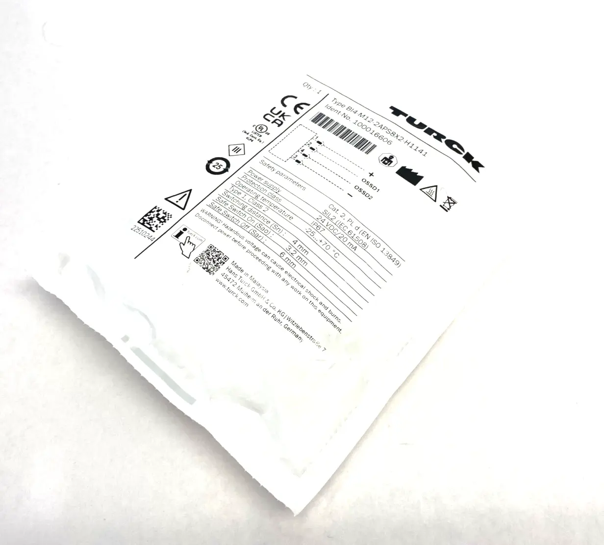 New | in-Stock Turck Inductive Safety Sensor Uncoded M12 Metal 100016606 Proximity Sensors Michigan US | Maverick Industrial Sales #1398954