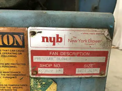 NYB New York Blower Company 1404 Aluminum Pressure Blower 1.5HP 3450RPM 3PH