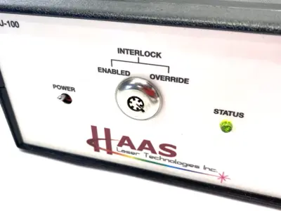 USED HAAS LASER TECHNOLOGIES SHUTTER INTERLOCK UNIT NO KEY 120V 1-PH