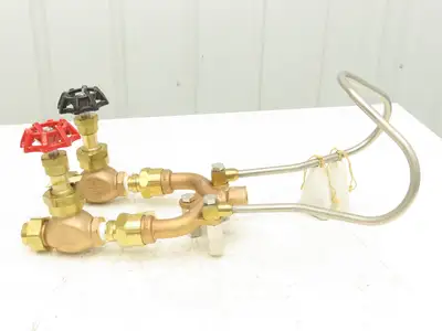 Strahman M-159 Water Mixing Station Bronze Hot/Cold Globe Valves Stainless Loop