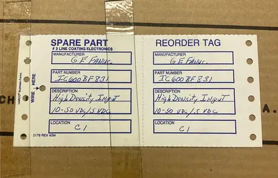 New | in-Stock GE FANUC IC600BF831 Industrial Controls Ohio US | Surplus Asset Holdings #1236551