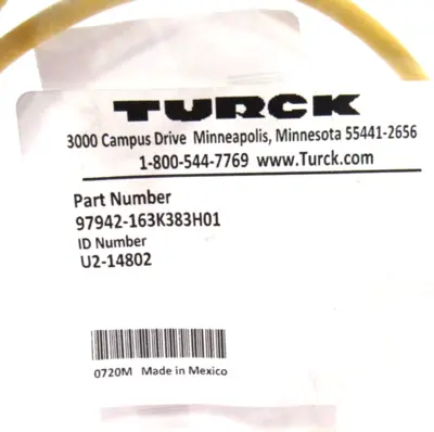 NEW TURCK 97942-163K383H01 CONNECTING CABLE U2-14802 TURCK 97942163K383H01