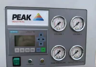 USED PEAK INDUSTRIAL 20-6021 NITROGEN GAS GENERATOR SYSTEM