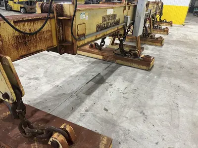53 TON (107,500 LBS) BUSHMAN MODEL #MT420 TELESCOPING MAGNETIC LIFTING SPREADER BEAM  W/ OHIO MAGNETICS DIESEL GENERATOR: STOCK #20419
