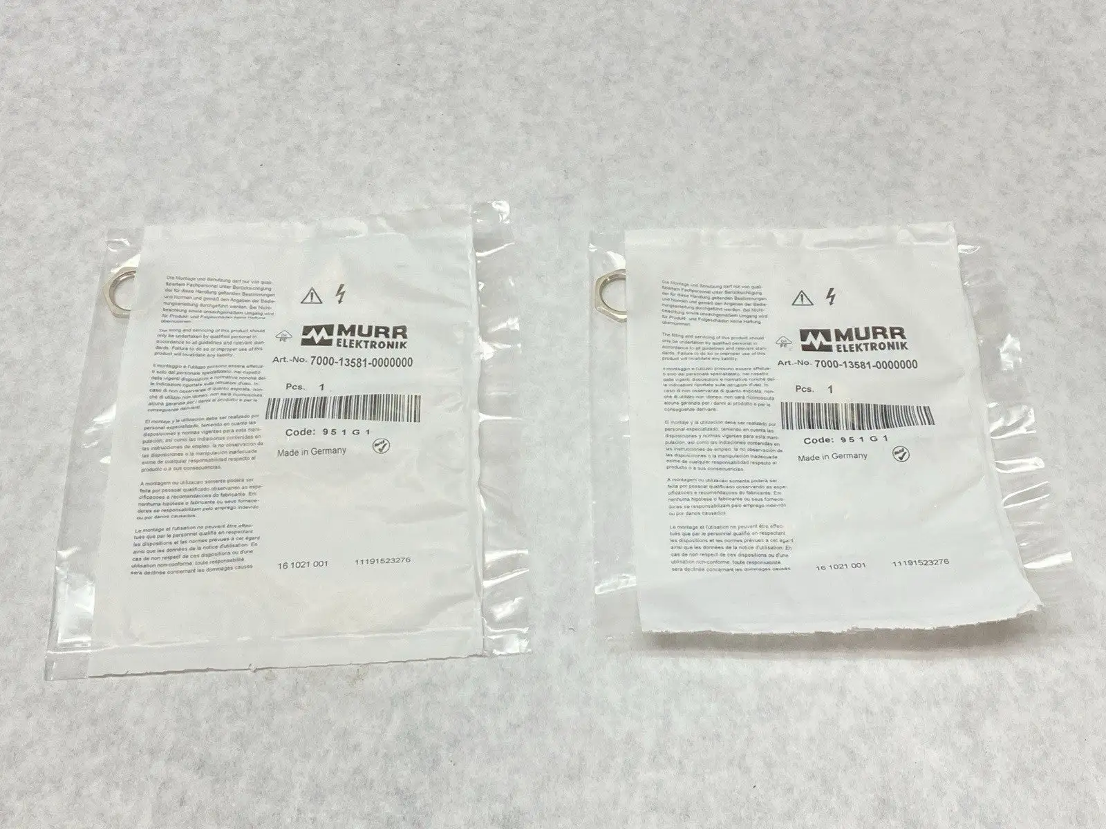 7000-13581-0000000 | Murr Elektronik  Nut M16x1.5 for Flange Plug LOT OF 2 - New