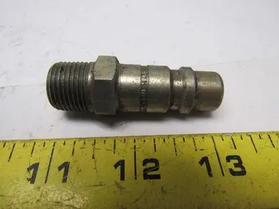 Hanson #52 Steel Male Ball Lock Pneumatic Quick Connect Fitting 3/8 NPT Male