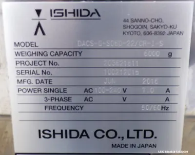 Used ISHIDA DACS-GN Checkweighers - Belt Illinois US | Aaron Equipment #908632