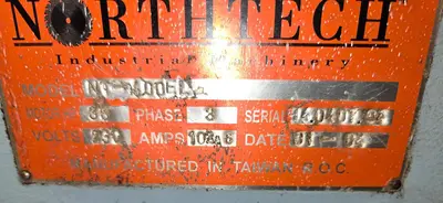 NORTHTECH NT-400EL, 16" HEAVY-DUTY TOP AND BOTTOM PLANER