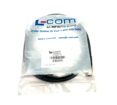 NEW L-COM COAXIAL CABLE BNC MALE/ MALE 10' LENGTH