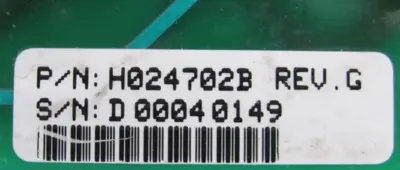 REFURBISHED ROBICON H024702B CIRCUIT BOARD REV. G 026D024701