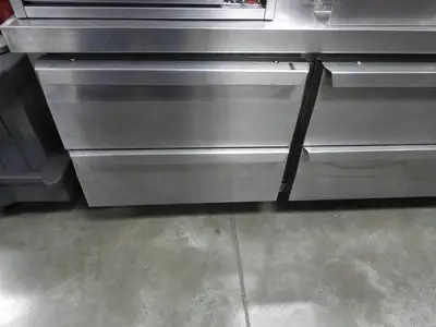 Used Continental Used Continental D108GN 108"x35"x26" 6 Drawer Commercial Chef Base As Is Chef Bases Illinois US | Falcon Restaurant Supply #1376446