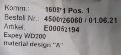 NEW ESPEY 160971/1 SHAFT SEAL ASSEMBLY 4500126060/01.06.21