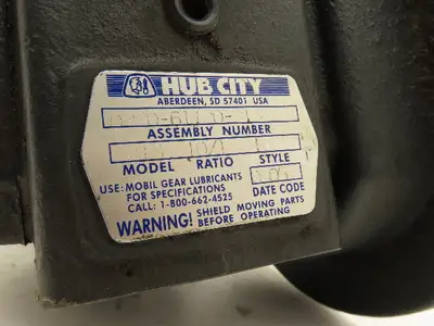 Hub City 213 Worm Gearbox 10:1 Reducer 2.5Hp 175 RPM 56C Hollow Shaft  *Read*