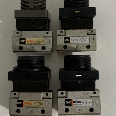 SMC Corp. NVM13 Mechanical Valve (Lot of 3) NVM12 (Lot Of 1) 4 Total