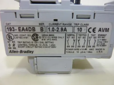 USED ALLEN BRADLEY 193-EA4DB SER B