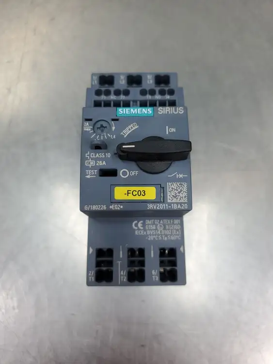Used Siemens 3RV2011-1BA20 SIRIUS CIRCUIT BREAKER Circuit Breakers South Carolina US | Palmetto Automation #1155707