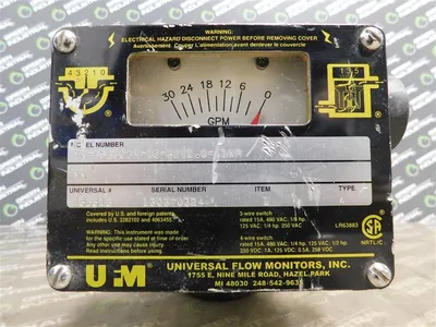 UFM MN-BSB30GM-10-32V1.0-A1WR Flow Monitor 15A 480VAC 1/4hp 125VAC 1/2HP New