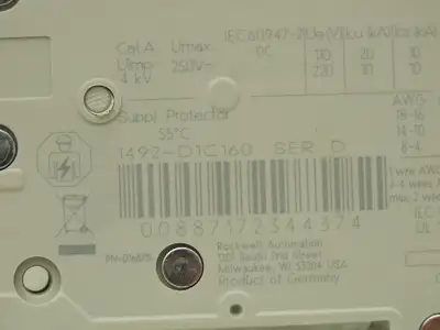 Allen Bradley 1492-D1C160 Mini Circuit Breaker 16A 1-Pole 220V 1PH Lot of 4