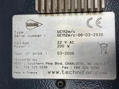 New | in-Stock TECHNIFOR UC112M/C Miscellaneous Equipment (Electrical & Power) Ohio US | Surplus Asset Holdings #1209829