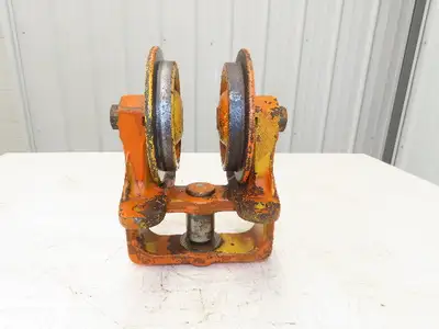 Cleveland Tramrail Underhung Bridge Crane End Truck H-3000 Idler Head WA 5"Wheel