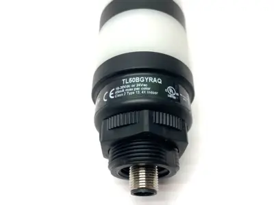 USED BANNER ENGINEERING CORE 50MM LED TOWER LIGHT 4-COLOR AUDIBLE INDICATOR