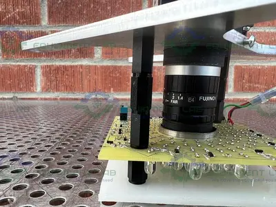 USED IDS UI- 64105B-M-GL R3 CAMERA W/ FUJINON HF9HA-1B LENSE 9MM