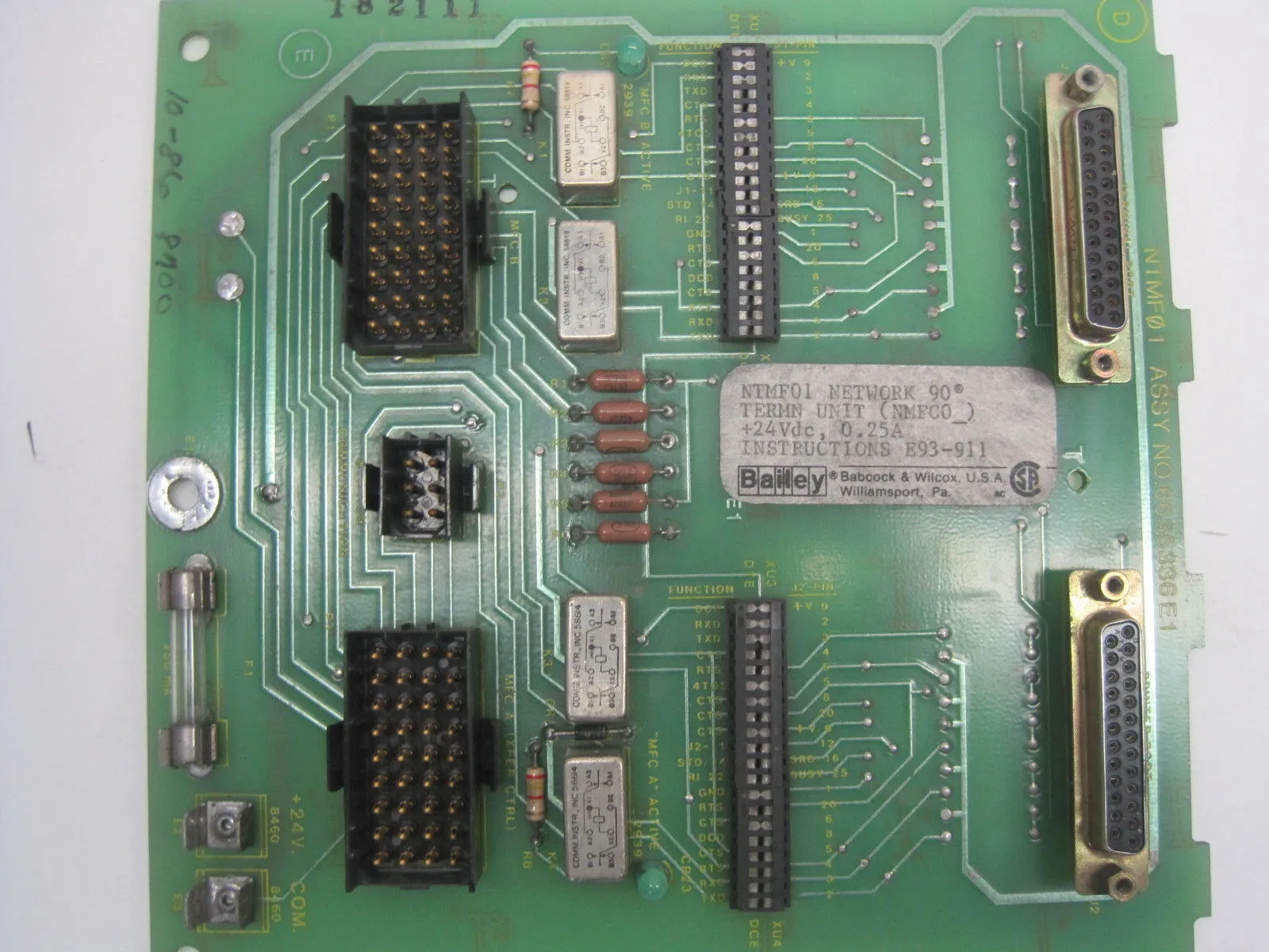 Used Bailey Controls NTMF01 Termination Module ASSY. #6635336E1