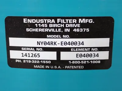 USED ENDUSTRA FILTER NY04RKE040034